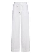 Linen Wide-Leg Pant Bottoms Trousers Linen Trousers White Lauren Ralph Lauren