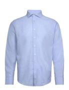 Bs Butkus Casual Modern Fit Shirt Tops Shirts Linen Shirts Blue Bruun & Stengade