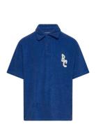 Bc Terry Polo Tops T-shirts Polo Shirts Short-sleeved Polo Shirts Blue Bobo Choses