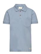 Polo Ss Tops T-shirts Polo Shirts Short-sleeved Polo Shirts Blue En Fant