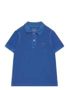 Sunfaded Pique Ss Rugger Tops T-shirts Polo Shirts Short-sleeved Polo Shirts Blue GANT