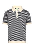 Harlekin Polo Tops T-shirts Polo Shirts Short-sleeved Polo Shirts Navy FUB