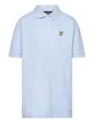 Plain Polo Shirt Tops T-shirts Polo Shirts Short-sleeved Polo Shirts Blue Lyle & Scott