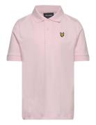 Plain Polo Shirt Tops T-shirts Polo Shirts Short-sleeved Polo Shirts Pink Lyle & Scott