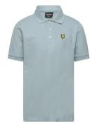 Plain Polo Shirt Tops T-shirts Polo Shirts Short-sleeved Polo Shirts Blue Lyle & Scott