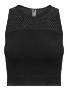 Onpjamina Seam Short Sl Top Tops Crop Tops Sleeveless Crop Tops Black Only Play