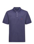 Cotton Jersey Pocket Polo Shirt Tops T-shirts Polo Shirts Short-sleeved Polo Shirts Navy Ralph Lauren Kids