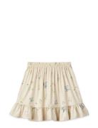 Hellvi Printed Skirt Dresses & Skirts Skirts Midi Skirts Cream Liewood