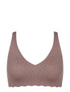 Sloggi Zero Feel Bliss Soft Bra Lingerie Bras & Tops Soft Bras Non Wired Bras Brown Sloggi