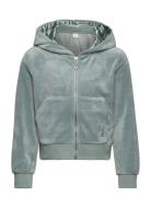 Sweatshirt Velour With Hoodie Tops Sweatshirts & Hoodies Hoodies Green Lindex