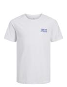 Jjstyd Chest Brand Tee Ss Ln Jnr Tops T-Kortærmet Skjorte White Jack & J S