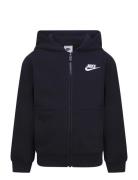 Nkn N Nsw Club Fleece Lbr Fz Tops Sweatshirts & Hoodies Hoodies Black Nike