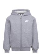 Nike Sportswear Club Full-Zip Hoodie Tops Sweatshirts & Hoodies Hoodies Grey Nike