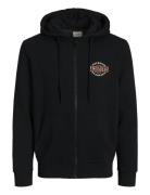 Jjlogo Sweat Zip Hood 2 Col Tops Knitwear Full Zip Jumpers Black Jack & J S