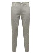 Onsmark Slim Check 020919 Pant Noos Bottoms Trousers Chinos Grey ONLY & SONS