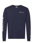 Crewneck Long Sleeve T-Shirt Tops T-Langærmet Skjorte Navy Champion