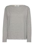 Crisp Jersey Silke Tee Ls Tops T-shirts & Tops Long-sleeved Grey Mads Nørgaard