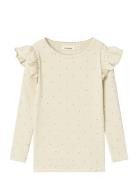 Nmfgago Kuo Ls Slim Top Lil Tops T-shirts Long-sleeved T-Skjorte Yellow Lil'Atelier