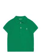 H/S Polo Shirt Tops T-shirts Polo Shirts Short-sleeved Polo Shirts Green United Colors Of Benetton