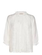 Fqnora-Blouse Tops Blouses Short-sleeved White FREE/QUENT