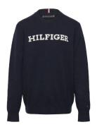 Monotype Regular Sweater Tops Sweatshirts & Hoodies Sweatshirts Navy Tommy Hilfiger