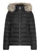 Tjw Basic Hooded Down Jacket Ext Foret Jakke Black Tommy Jeans