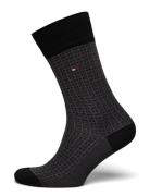 Th Men Sock 1P Th Structure Fil D Ecosse Underwear Socks Regular Socks Black Tommy Hilfiger