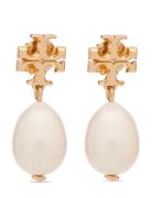 Kira Pearl Drop Earring Ørestickere Smykker Gold Tory Burch