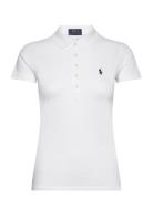 Slim Fit Stretch Polo Shirt Sport T-shirts & Tops Polos White Ralph Lauren Golf