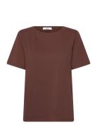 Cc Heart Regular T-Shirt Tops T-shirts & Tops Short-sleeved Brown Coster Copenhagen