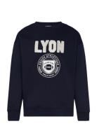 Embroidered Message Sweatshirt Tops Sweatshirts & Hoodies Sweatshirts Navy Mango