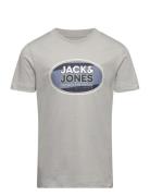 Jcoray Color Tee Ss Crew Neck Fst Jnr Tops T-Kortærmet Skjorte Grey Jack & J S