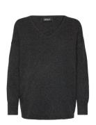 Olmrica Life L/S V-Neck Pullo Knt Tops Knitwear Jumpers Black Only Maternity