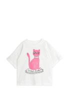 Cat Sp Ss Tee Tops T-Kortærmet Skjorte White Mini Rodini