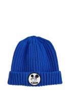 Knitted Soft Wool Beanie Accessories Headwear Hats Beanie Blue Mini Rodini