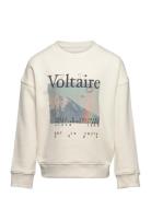 Sweatshirt Tops Sweatshirts & Hoodies Sweatshirts Cream Zadig & Voltaire Kids