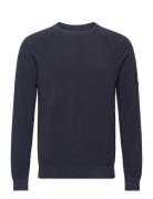 Badge Easy Sweater Tops Knitwear Round Necks Navy Calvin Klein Jeans