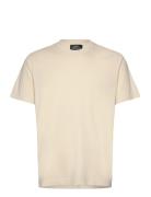 Cotton Jersey Dye Frode Tee Tops T-Kortærmet Skjorte Cream Mads Nørgaard