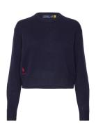 2/15 Wl/Ny/Cash Rws-Lsl-Plo Tops Knitwear Jumpers Navy Polo Ralph Lauren