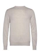 Keane Merino Crew Neck Sweater Tops Knitwear Round Necks Grey J. Lindeberg