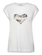 Cc Heart Happy T-Shirt Tops T-shirts & Tops Short-sleeved White Coster Copenhagen