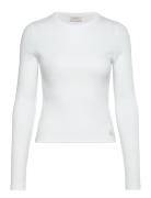 Woven Label Rib Long Sleeve Tops T-shirts & Tops Long-sleeved White Calvin Klein Jeans