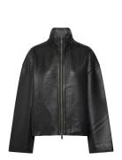 Bonded Leather Jacket Læderjakke Skindjakke Black REMAIN Birger Christensen