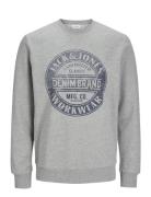 Jjjeans Sweat O-Neck Tops Sweatshirts & Hoodies Sweatshirts Grey Jack & J S