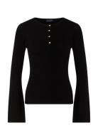 Ellinor Merino Wool Blend Knitted Sweater Tops Knitwear Jumpers Black Lexington Clothing