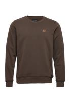 Basic Organic Crew Tops Sweatshirts & Hoodies Sweatshirts Brown Clean Cut Copenhagen