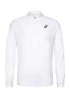 Men Court Ls 1/2 Zip Top Sport Sweatshirts & Hoodies Sweatshirts White Asics