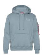 Back Print Hoody Tops Sweatshirts & Hoodies Hoodies Blue Alpha Industries