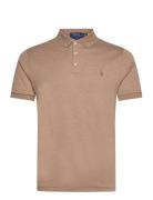 Custom Slim Fit Soft Cotton Polo Shirt Tops Polos Short-sleeved Beige Polo Ralph Lauren