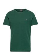 Essential Cotton Reg Fit Tee Ss Tops T-Kortærmet Skjorte Green Tommy Hilfiger